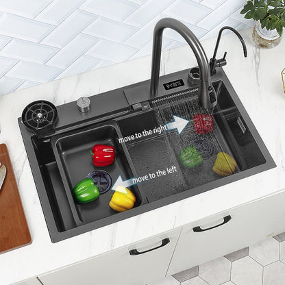 Digital Smart Kitchen Sink With Waterfall